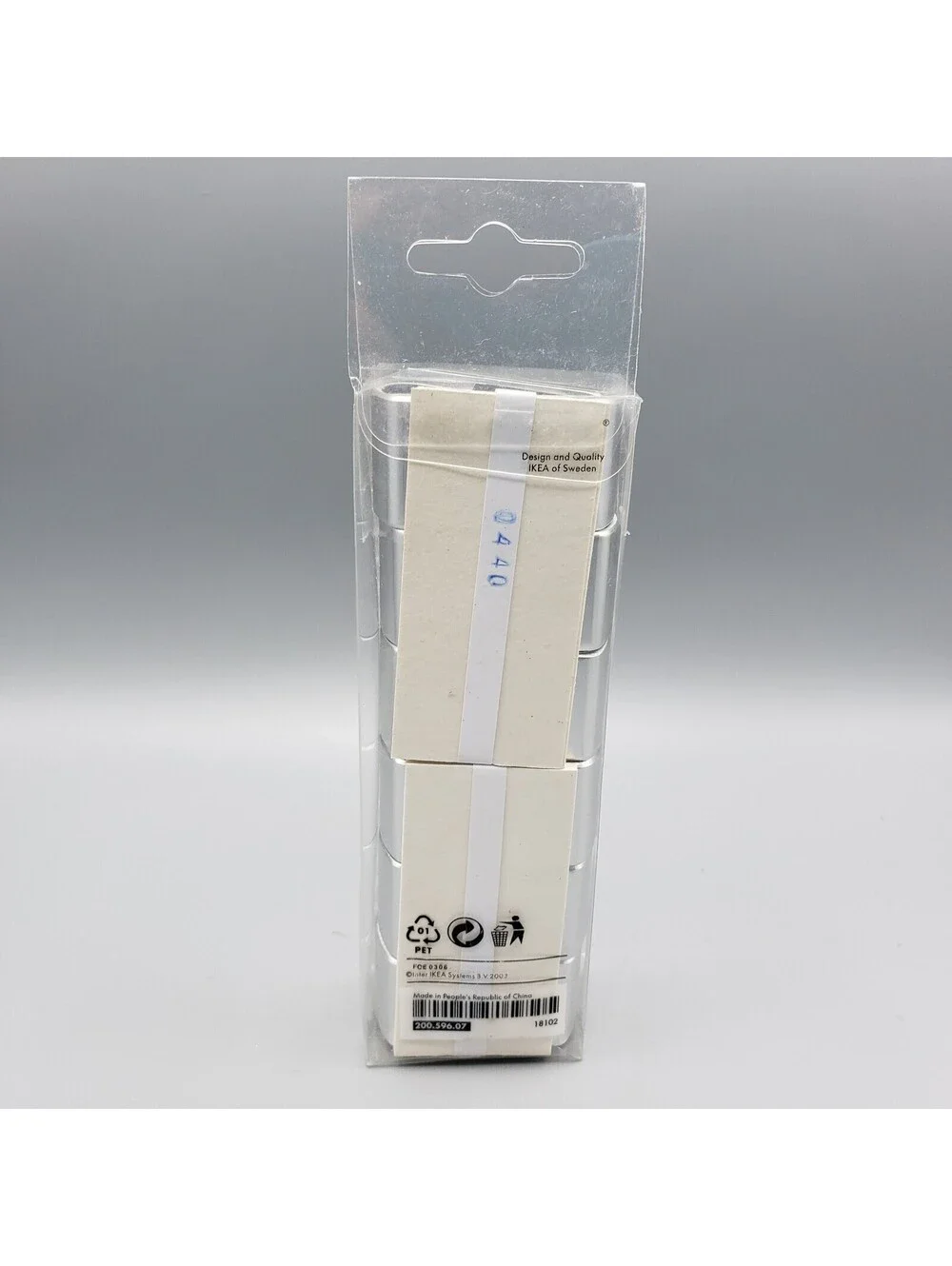 IKEA SPALT Silver Napkin Rings Name Card Holder NIP Model 200.596.07 Metal READ